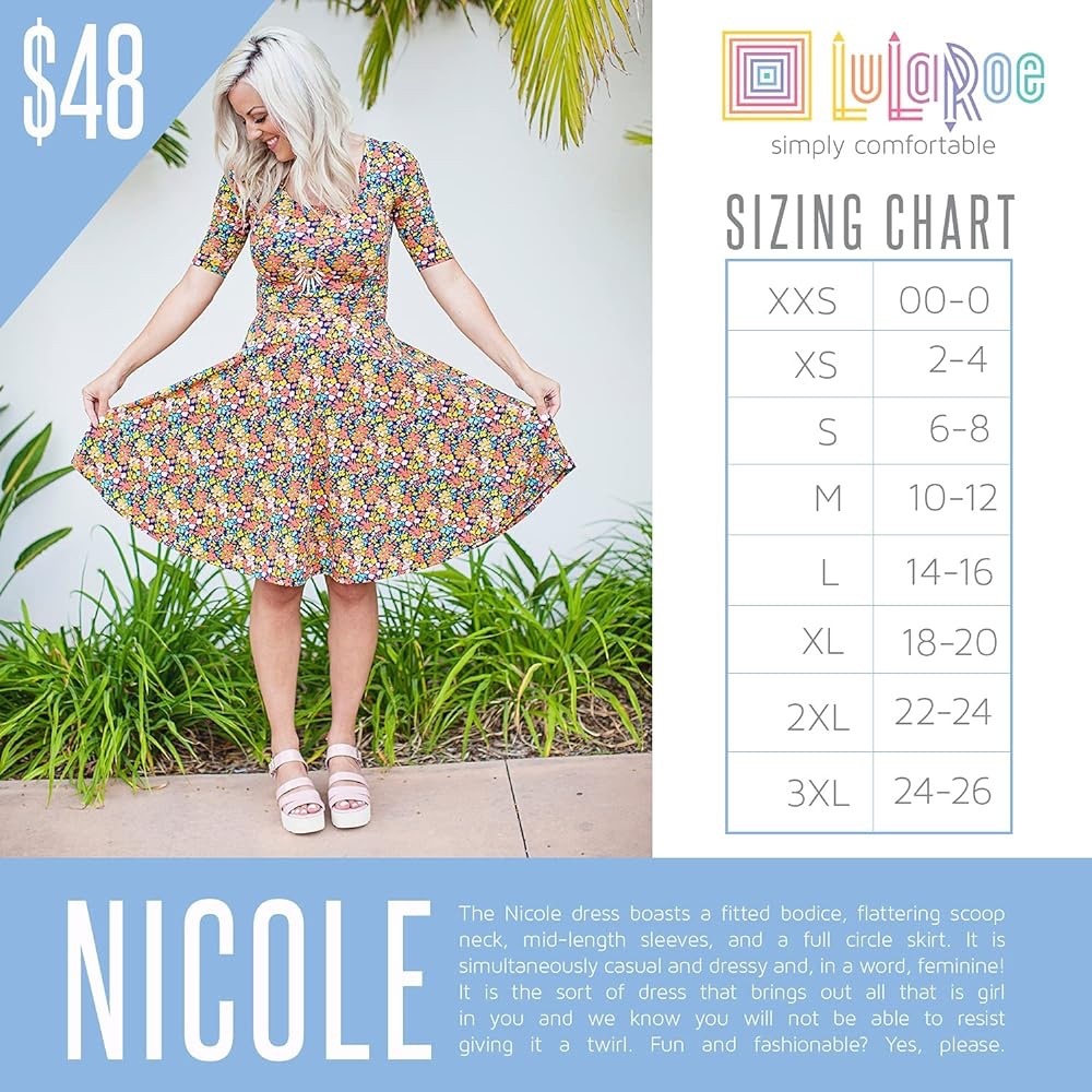 LuLaRoe Nicole Dress - Picture 4 of 4